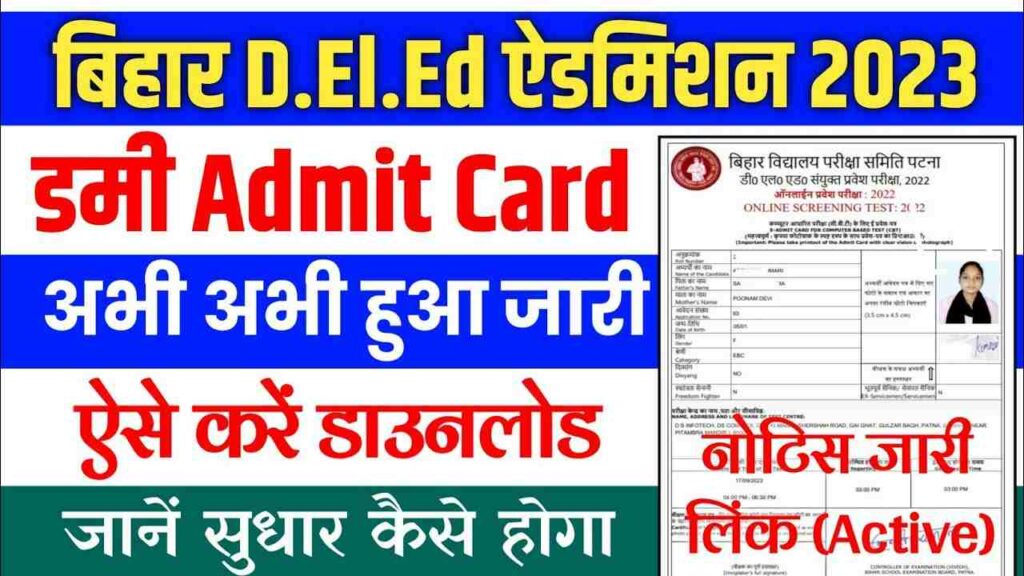 Bihar DElEd Dummy Admit Card 2023 Download (3)