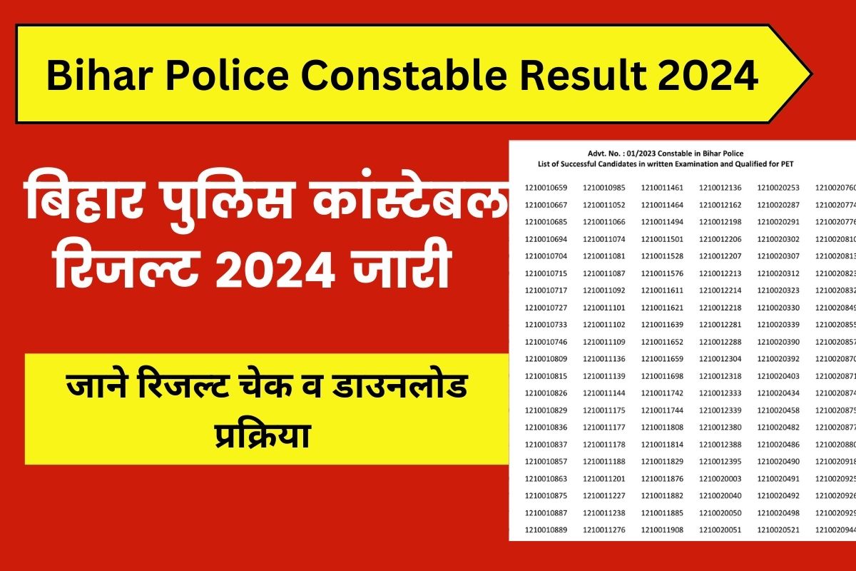 Bihar Police Constable Result 2024